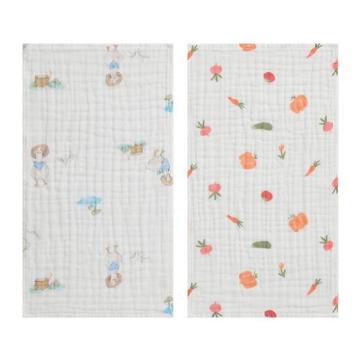 怡比6层纱布长方巾2条入HY25AUP214黄蓝色调/HY25AUP215黄灰色调55*30cm 商品图10