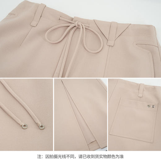 【商场同款】CNS5857 “ 细腻垂顺开叉半裙” 柔软细腻有质感 松紧腰设计休闲感驼色半裙 商品图5