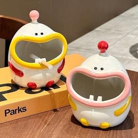 大嘴烟灰缸创意陶瓷烟缸家用防烟灰烟缸盅个性摆件