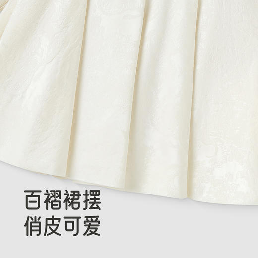 【高定系列】英氏女童连衣裙长袖桑蚕丝秋冬新品休闲女孩女宝宝 商品图3