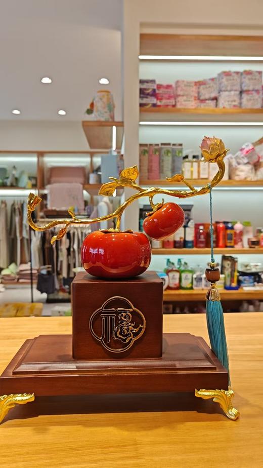 摆件柿子摆件好事连连28*30CM合金柿子 商品图0