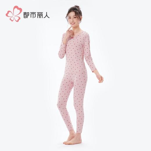 都市丽人女装保暖内衣木棉女士保暖衣长袖长裤保暖衣套装LWHAA2 商品图2
