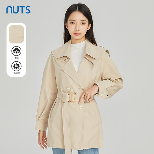 NUTS商场同款春秋款时尚气质英伦风短款风衣外套女314047018B 商品图0