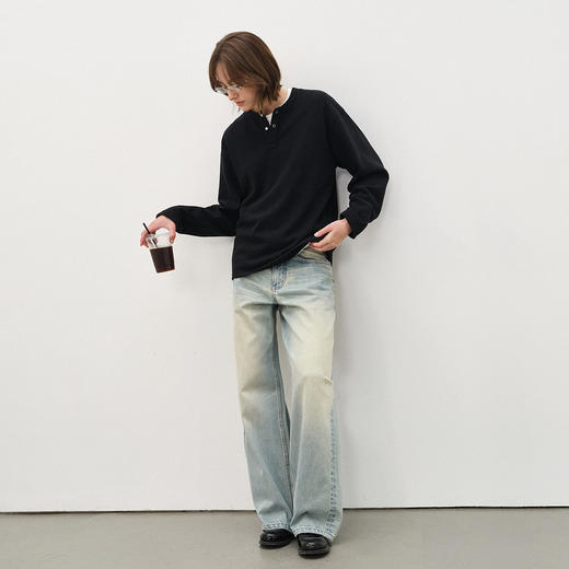 714street重磅肌理亨利领卫衣 商品图2