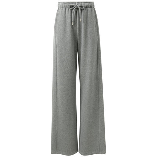 【宋轶同款】[加绒]三彩2025冬季新款慵懒休闲长裤松紧腰直筒裤保暖显瘦M 商品图4