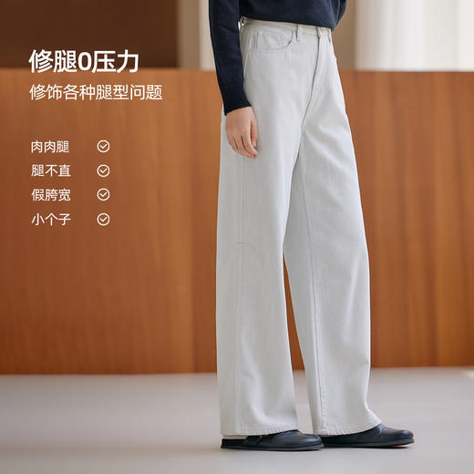 【牛仔裤】高腰牛仔直筒裤1P3224651 商品图1