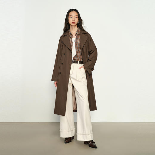 NEELLY纳俪商场同款秋季新款白色直筒阔腿裤女百搭显瘦休闲裤N25084H04611 商品图2