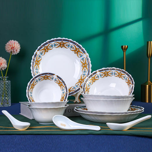 康宁冰萃玲珑 彭巴杜夫人系列 餐具12件套B CB-BPBD12B/KZ/LS 商品图0