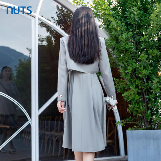 NUTS商场同款春秋季高级感气质百搭长袖连衣裙两件套女4341003A1 商品图4