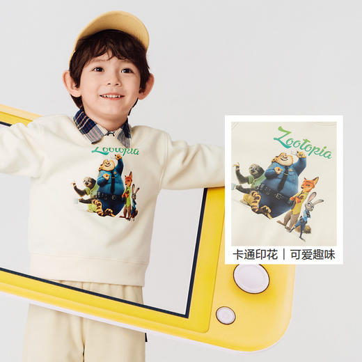 【疯狂动物城IP】巴拉巴拉童装儿童卫衣男童秋冬女童加绒休闲上衣 商品图3