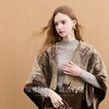 三彩2025新款法式千鸟格纹外搭披肩复古保暖流苏美拉德松弛女 商品缩略图1