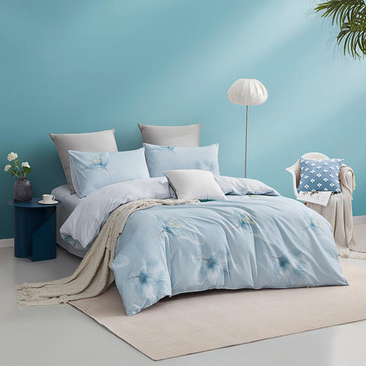 罗莱T 浮生墨香全棉斜纹四件套 蓝色 200×230cm 商品图1