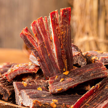 奇圣 风干牛肉干原味100g 西藏特产 休闲零食 肉干肉脯超干牛肉干 /休闲食品 /肉类零食 /牛肉类 商品图0