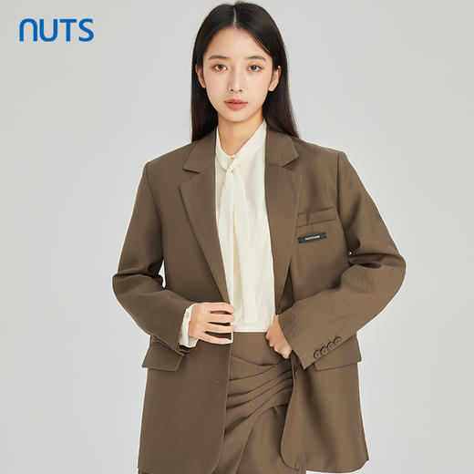 NUTS商场同款春秋款时尚宽松通勤西装外套女315048053B 商品图0