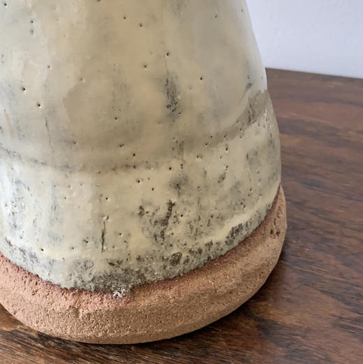 日本中古粗陶手作双耳花器 商品图3