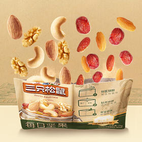 三只松鼠每日坚果25g*5袋  坚果炒货休闲零食干果核桃仁腰果葡萄干 /休闲食品 /坚果炒货 /每日坚果