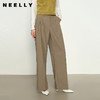 NEELLY纳俪商场同款秋季新款时尚通勤百搭阔腿裤女微弹西装长裤N25084H04596 商品缩略图0