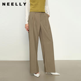 NEELLY纳俪商场同款秋季新款时尚通勤百搭阔腿裤女微弹西装长裤N25084H04596