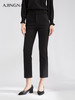 【反季特卖】阿菁娜显瘦百搭高腰弹力修身直筒裤A29Q210026 商品缩略图1