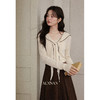 鹿向南「薄荷心事」燕麦色长袖海军领针织衫秋新款温柔通勤上衣女 商品缩略图0
