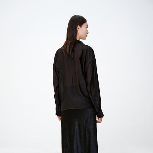 NEELLY纳俪商场同款秋季新款设计感扭结长袖衬衫女时尚休闲上衣N25081R01059 商品图1