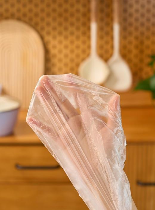 【壁挂抽取式一次性保鲜膜套】一袋可以用很久结实耐用不漏水⚠️食品级材质~安全放心使用❗❗ ▸韧性好不易破，冰箱/微波炉通用-GZFT 商品图7