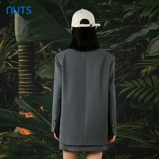NUTS春秋季新款高级感气质职业通勤直筒西装外套女412041070 商品图4