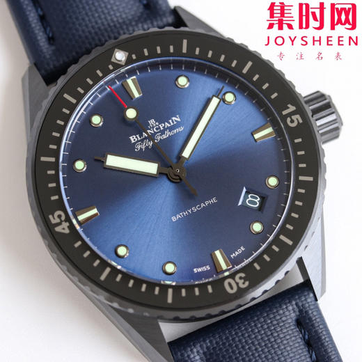 宝珀 五十寻系列 钢化陶瓷壳 男士腕表——高科技缎面灰色陶瓷光泽亮丽、高硬度、不变色、不沾污、不易磨损 商品图2