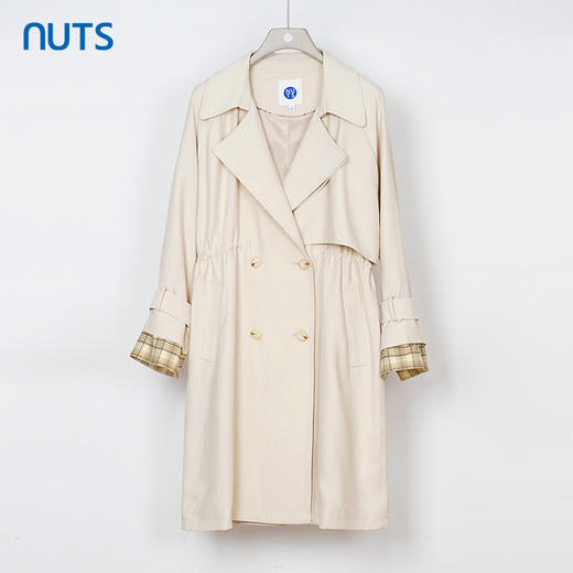 NUTS商场同款春秋款韩版简约休闲气质宽松显瘦风衣外套女334041338 商品图0