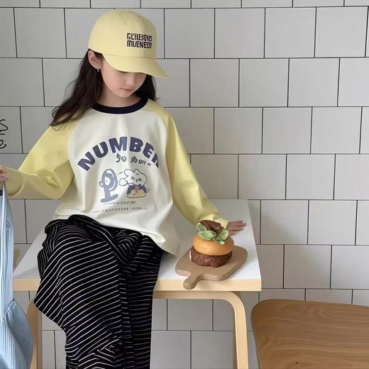 【29.9元2件起】专一儿童纯棉打底衫韩版插肩款男女童T恤休闲时尚童装90-170 商品图4