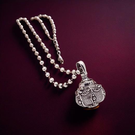 （随身应急小药瓶）国风复古项链小药瓶 多用便捷携带母亲节520情人节收纳盒 商品图5