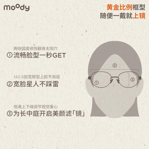 moodyAfro Party系列小椭圆框眼镜韩系氛围感 Nia森林之子 商品图2