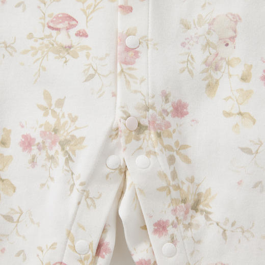 怡比花漾时光长袖开襟哈衣HY25AUN002粉白色调59#-90# 商品图9