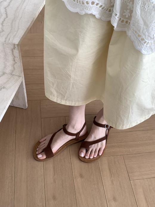 【GZ】无忧购“清仓大促”森系复古磨砂牛皮小众度假夹趾凉鞋H868-2（截单后3-5天发货) 商品图5