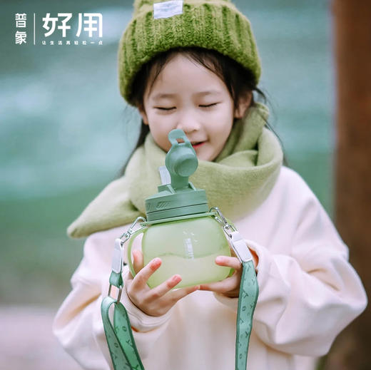 奶嘴硅胶 折叠大肚水杯【600ml赠肩带绳，1.2L和2L赠手提绳】 商品图0
