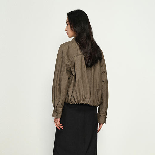 NEELLY纳俪商场同款秋季新款简约宽松短外套女通勤百搭上衣N25084C04587 商品图1