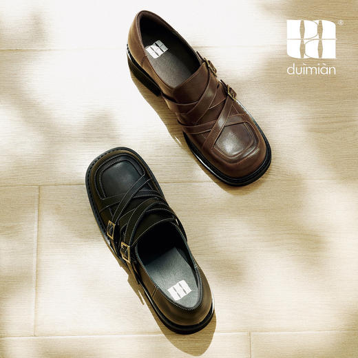 对面duimian-图书馆搭扣皮鞋 商品图3