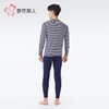 都市丽人保暖内衣彩条轻羽绒男士保暖衣长袖长裤保暖衣套装FWH1A4 商品缩略图3