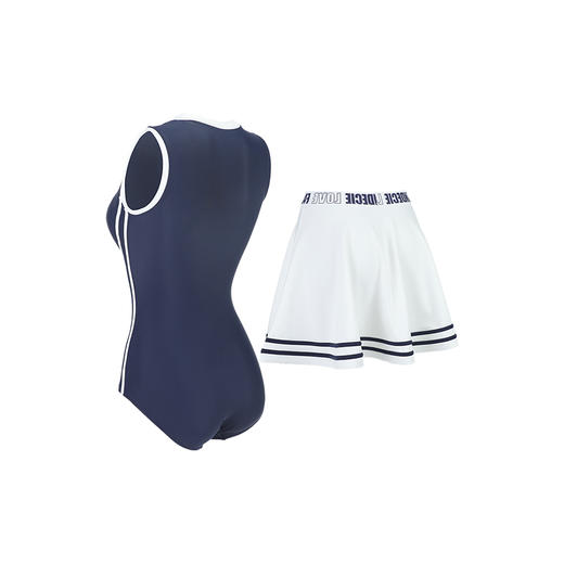 2F【Fandecie芬狄诗】时尚撞色圆领女士连体泳衣两件套FS00146 商品图2