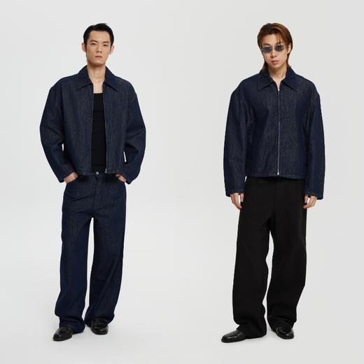oneup宽松拉链牛仔夹克 商品图4
