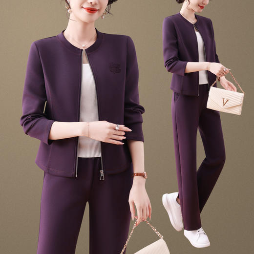 SP13-6511韩系慵懒风休闲运动套装女春秋2025时尚时髦减龄设计感小众两件套 商品图0