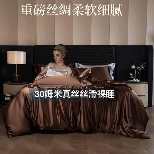重磅真丝30姆桑蚕丝真丝三四件套双面丝绸裸睡被套冰丝天丝春夏秋 商品图11