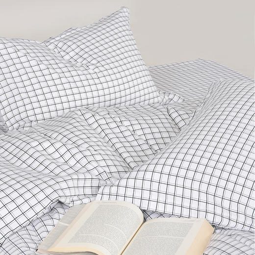 80S长绒棉贡缎印花四件套（黑白格调） 商品图4