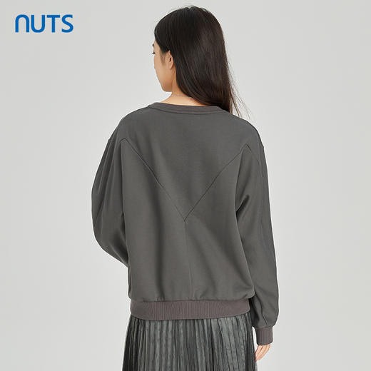 NUTS商场同款春秋款圆领时尚气质长袖T恤女314023199B 商品图4