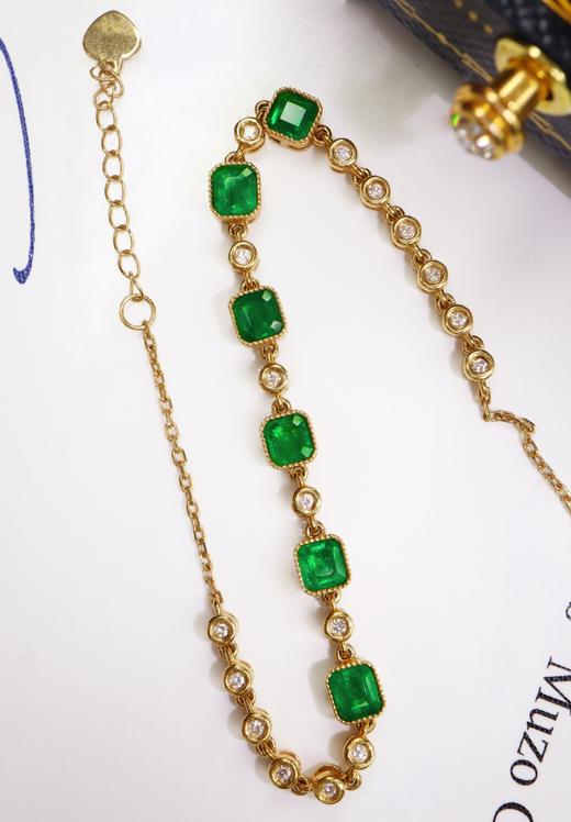 1.6vt刻面祖母绿手链 商品图1