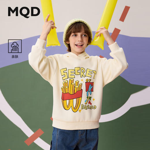 【MQD】男大童秋季新品运动休闲卡通连帽卫衣 商品图0