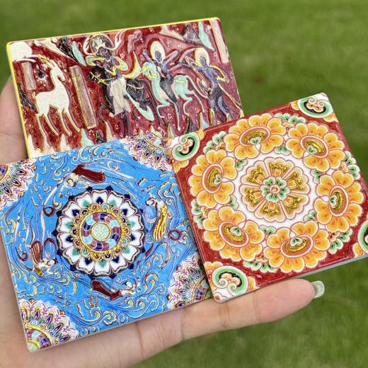 【 鎏金陶瓷冰箱贴】敦煌文创鎏金陶瓷冰箱贴2026新款 商品图0