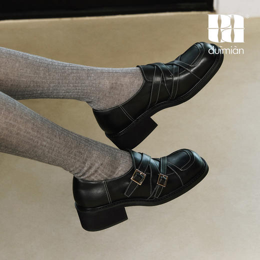 对面duimian-图书馆搭扣皮鞋 商品图2