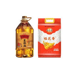 金龙鱼（金龙鱼外婆乡小榨菜籽油4L*1+金元宝稻花香5KG*1）