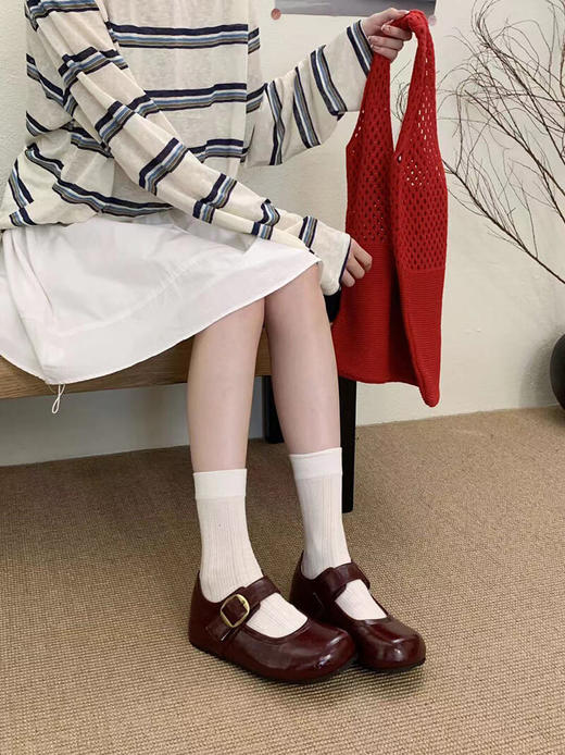 GZ韩系一字带复古小皮鞋(LH)(LD)-纪念日百货门店同款165245541 商品图2